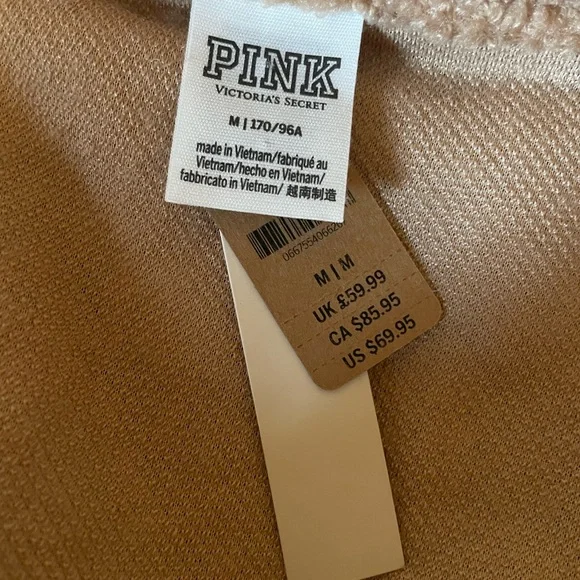 NWT Pink Victoria Secret Cozy Snap Jacket size M - Picture 3 of 3